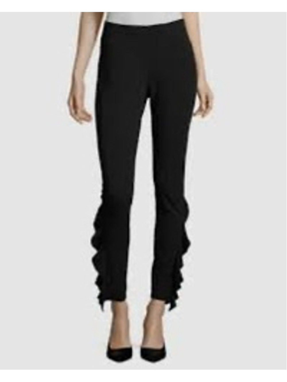 MSRP: $510 Women's IRO Black Ruffle Hem Trousers Size 2